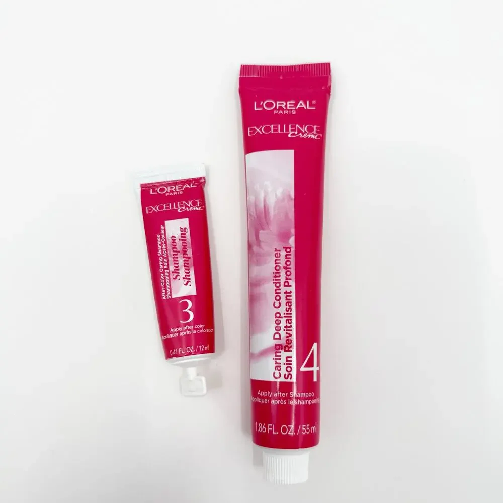 L'Oréal Paris Excellence Creme Hair Color After Caring Shampoo Deep Conditioner